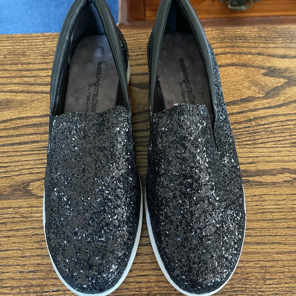 Sparkly Black tennis shoes